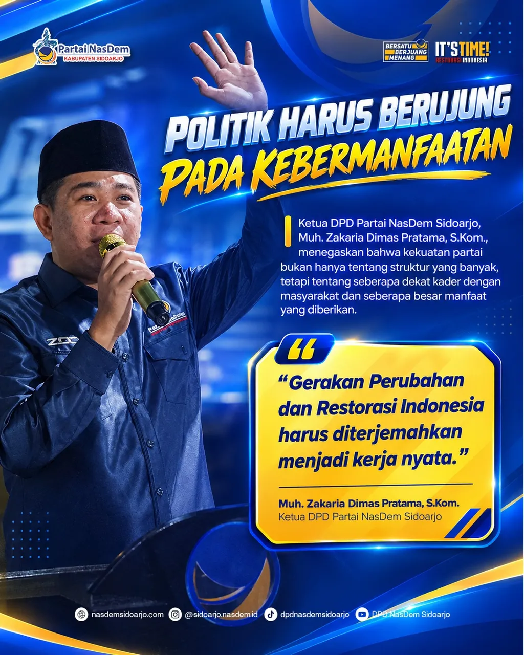 Politik Harus Berujung Pada Kebermanfaatan